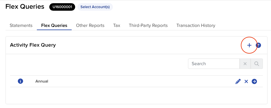 Add flex query