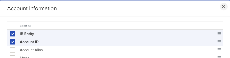 Account information